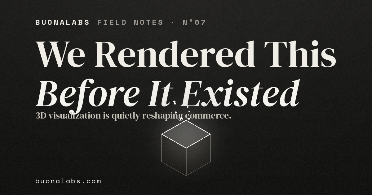 We Rendered This Product Before It Existed