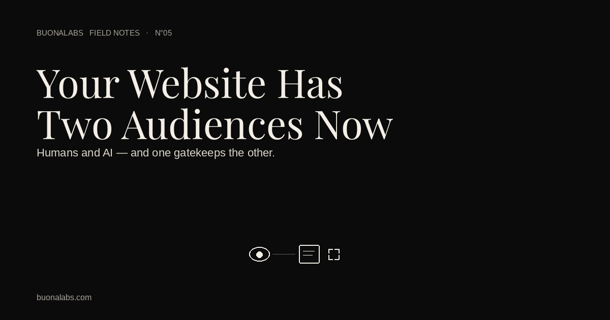 Your Website Has Two Audiences Now: Humans and AI