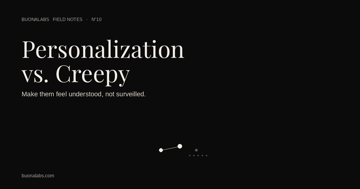 Personalization vs. Creepy